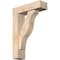 Ekena Millwork Funston Block Smooth Bracket w/ Offset Brace, Douglas Fir, 5 1/2"W x 18"D x 26"H BKT0604X18X26FST05SDF - alternate 1